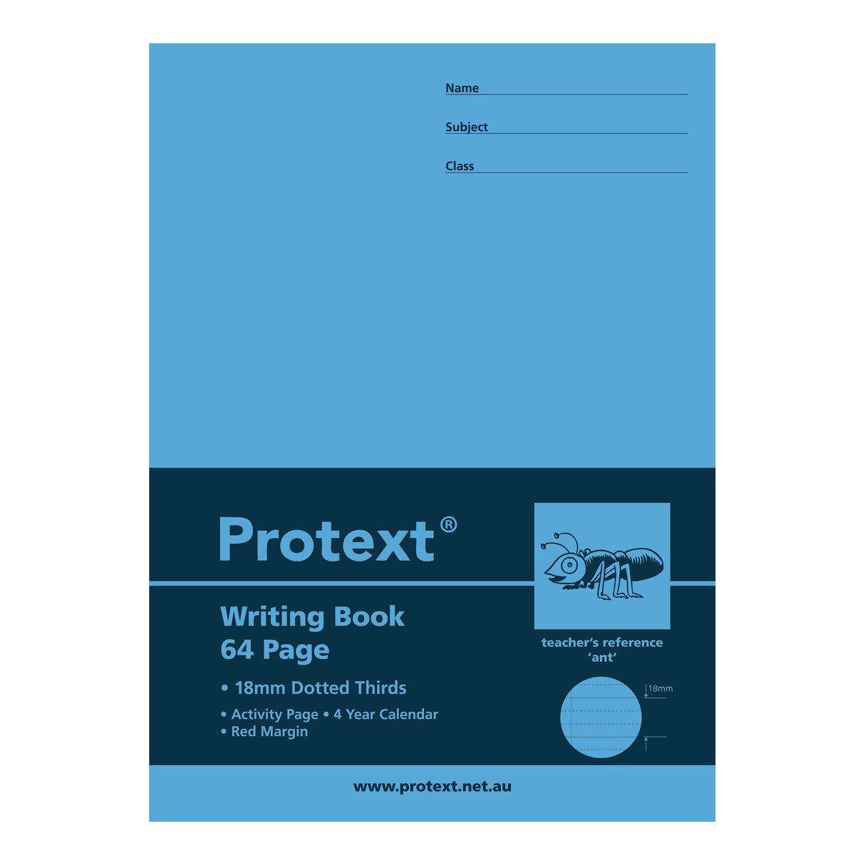 Protext Dotted Thirds Writing Book 330x240mm 18mm 64 pages - Zart
