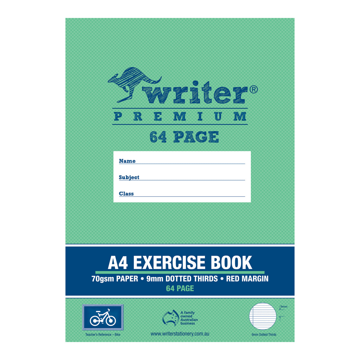 Writer Premium Dotted Thirds A4 Ruled Red Margin 64 pages - Zart