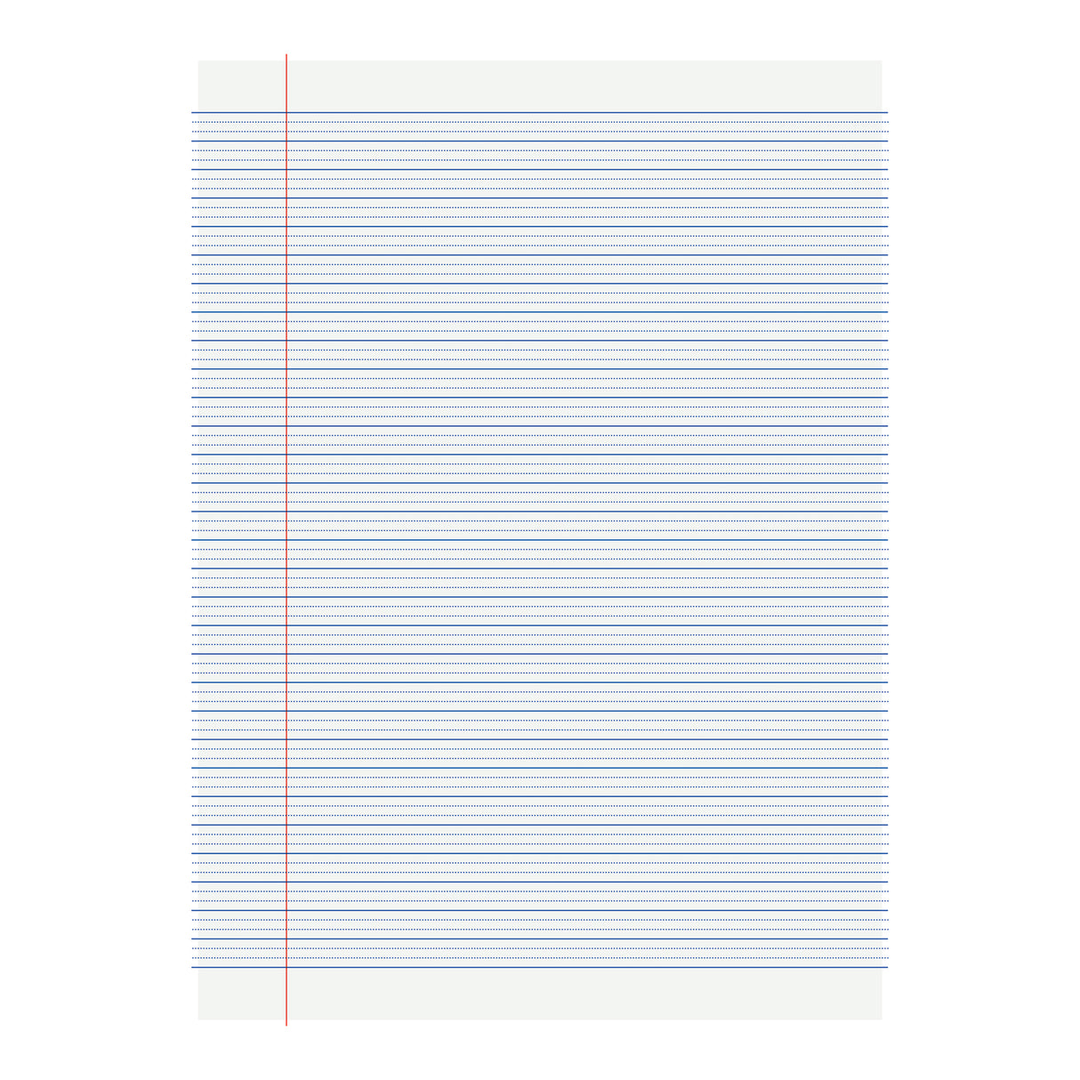 Writer Premium Dotted Thirds A4 Ruled Red Margin 64 pages - Zart