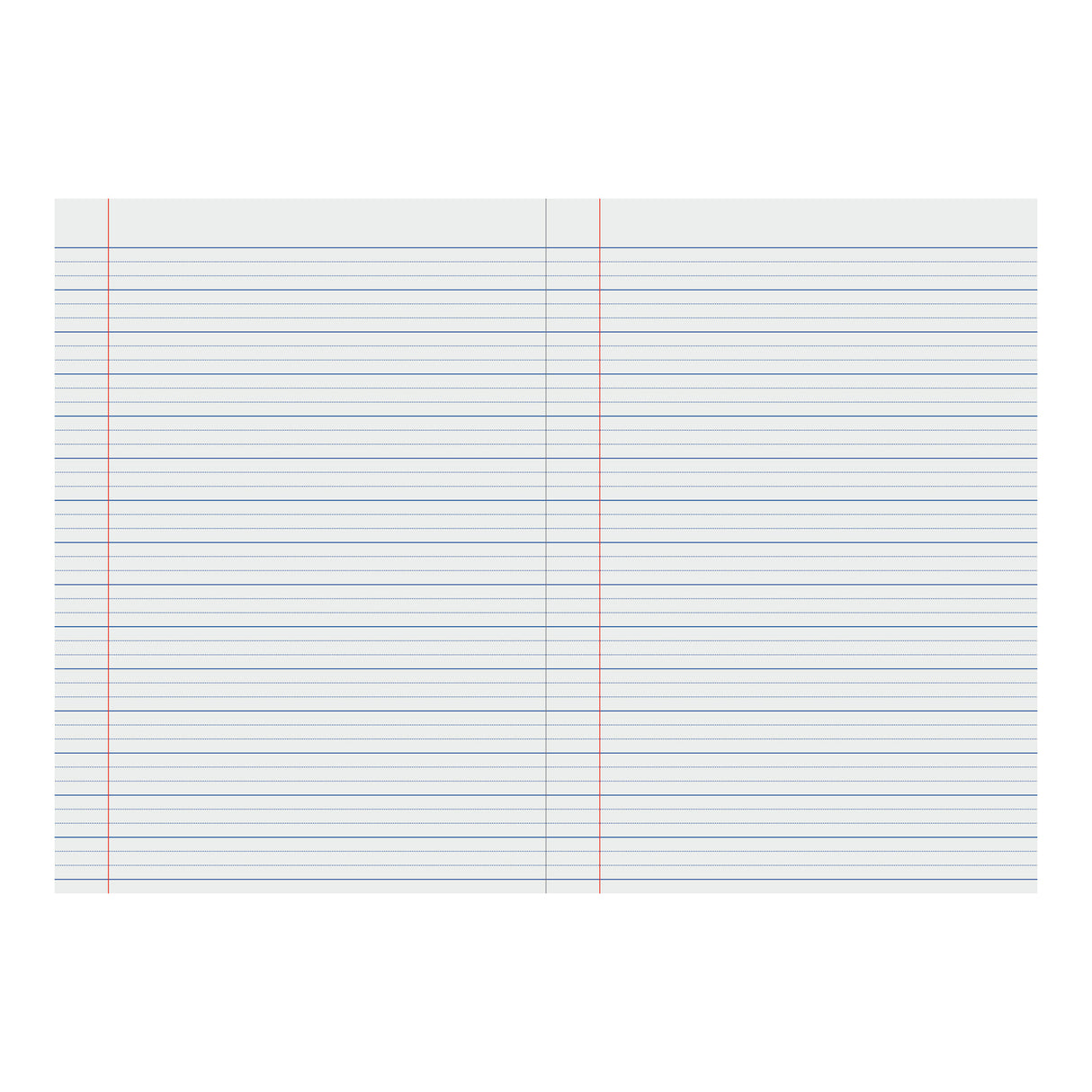 Writer Premium Dotted Thirds A4 Ruled Red Margin 64 pages - Zart