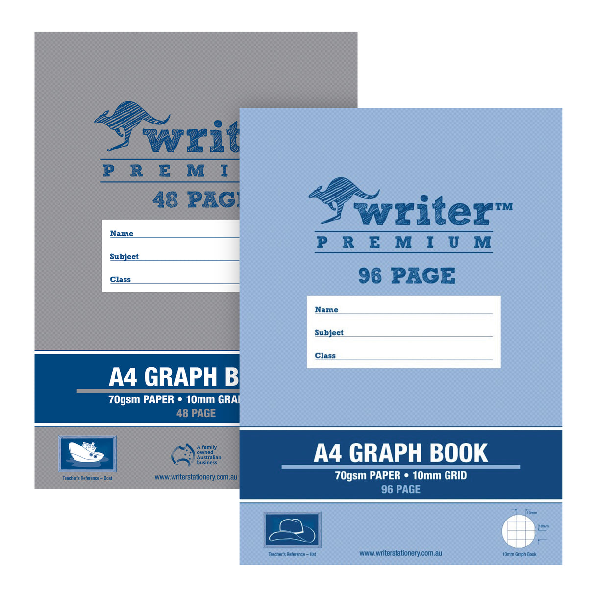 Writer Premium Graph Exercise Book A4 10mm Grid - Zart