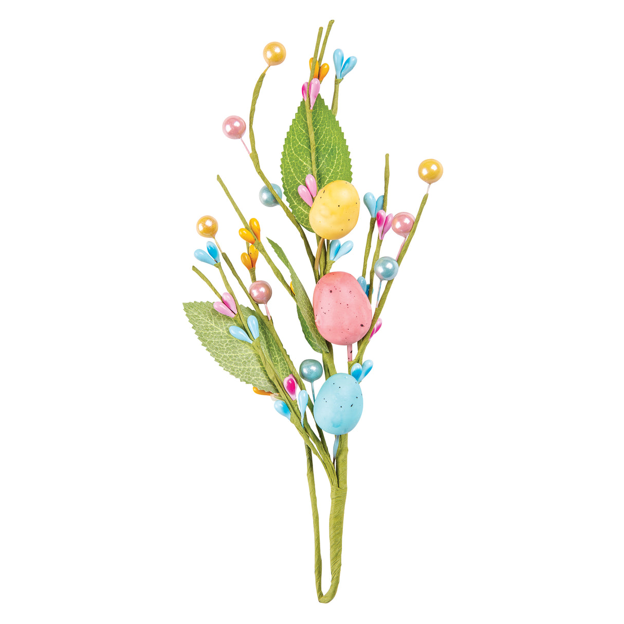 Easter Egg & Leaf Branch Decoration Pack of 2 - Zart