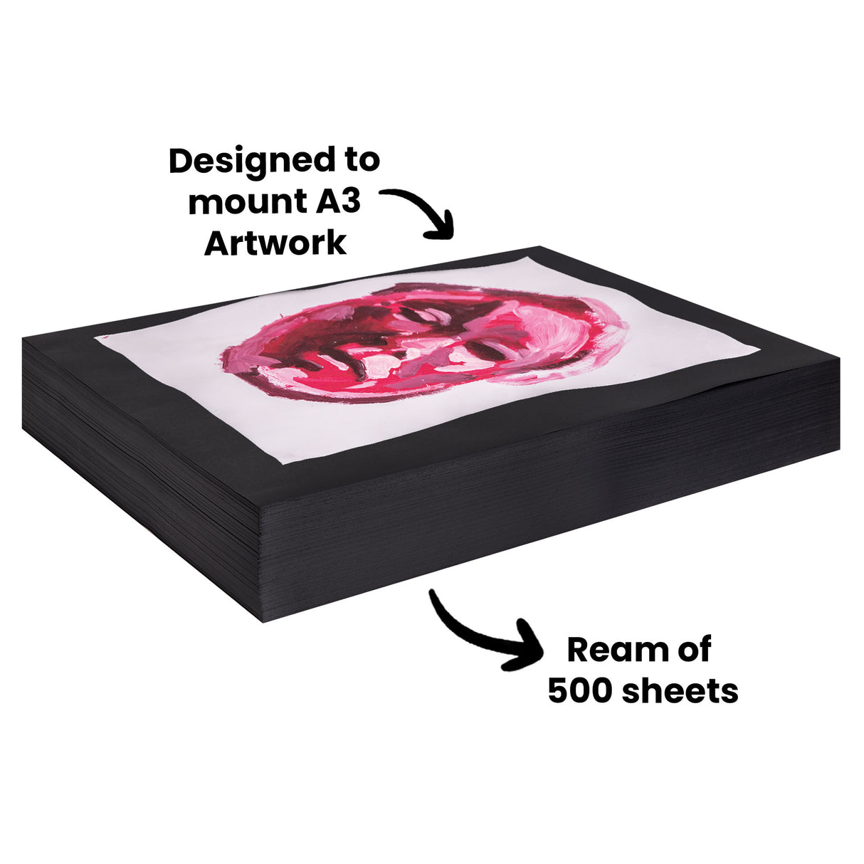 Cover Paper 125gsm Black 380 x 510mm - Zart