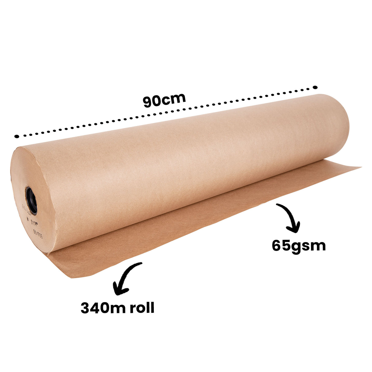 Brown Kraft Paper 65gsm Roll - Zart