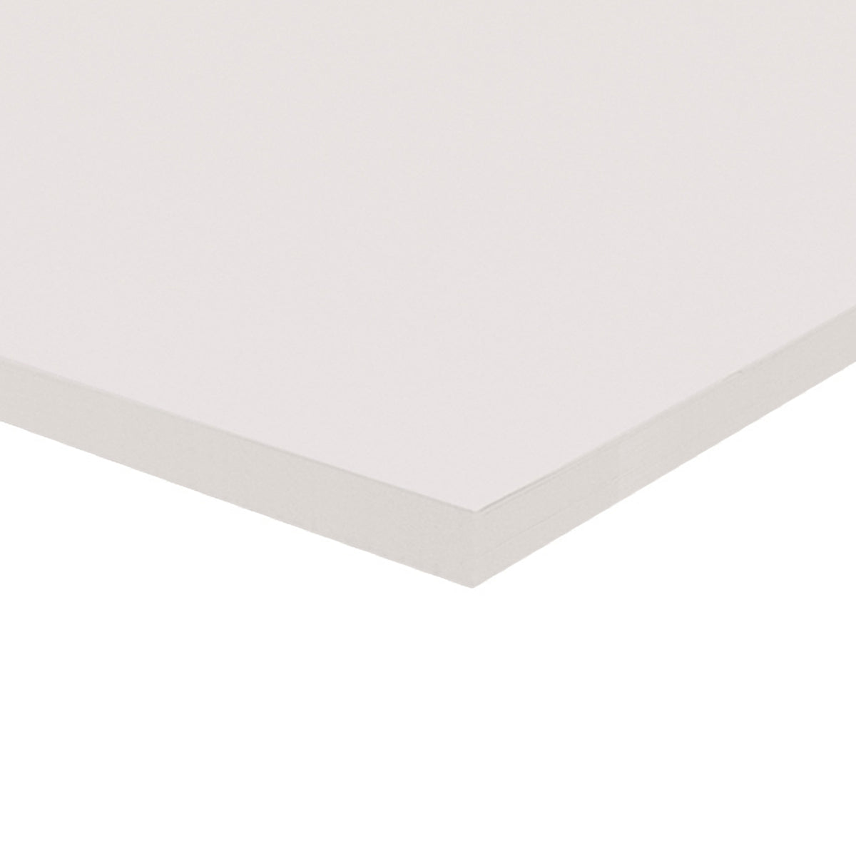 A corner of a stack of white Zart Cover Paper shown at an angle against a white background. The top sheet has a smooth, even surface, and the layered edge reveals the depth of the pack with its neatly aligned sheets.