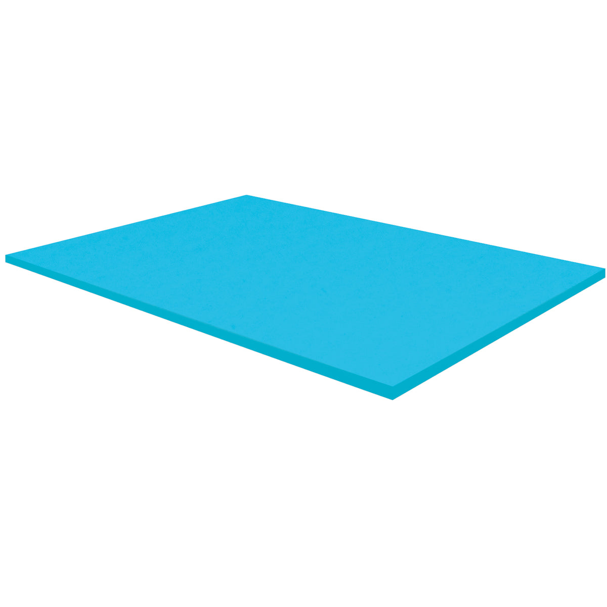 A corner of a pack of turquoise Zart Cover Paper shown at an angle against a white background. The top sheet has a smooth, even surface, and the layered edge reveals the depth of the pack with its neatly aligned sheets.
