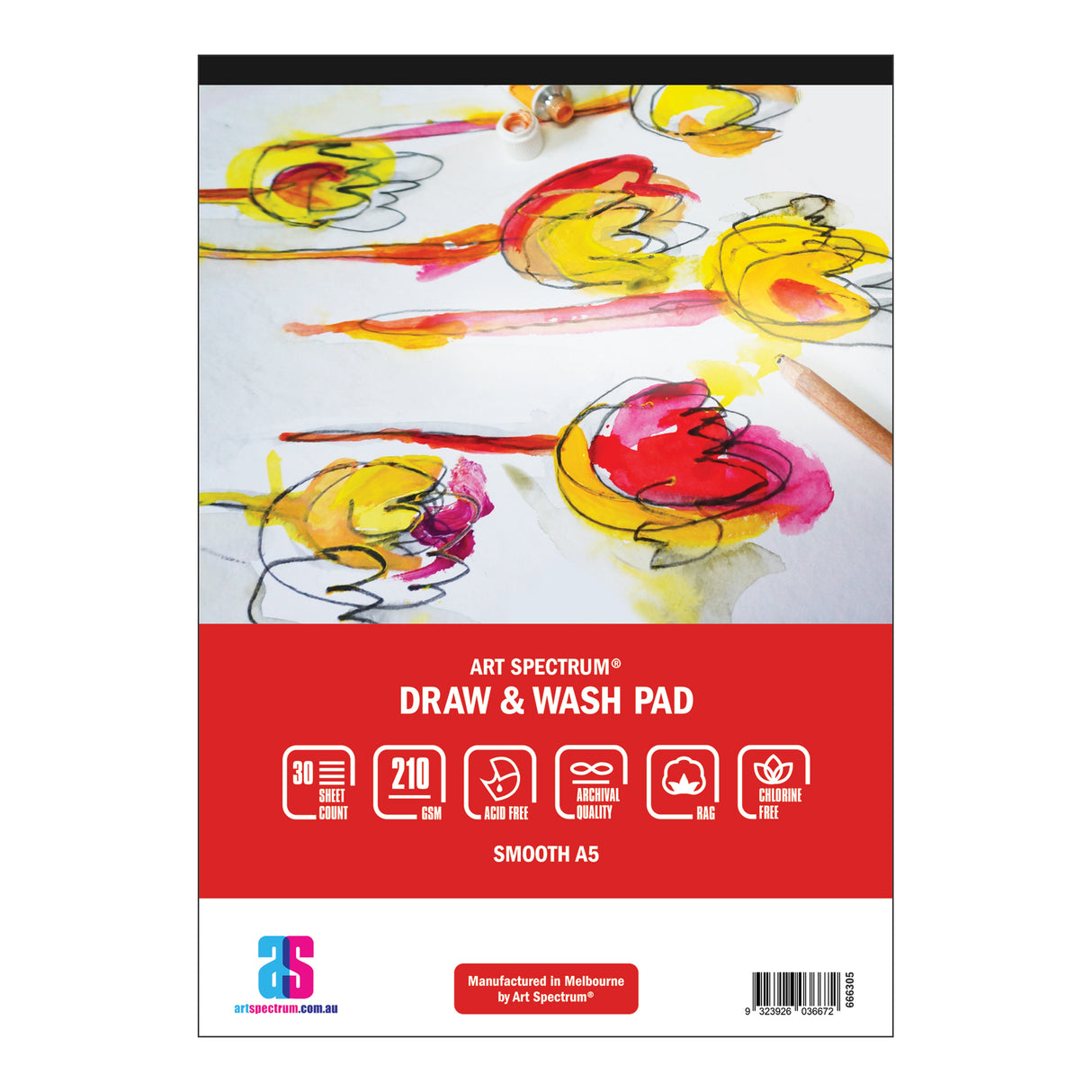 Art Spectrum Draw & Wash Pad A5 Smooth - Zart