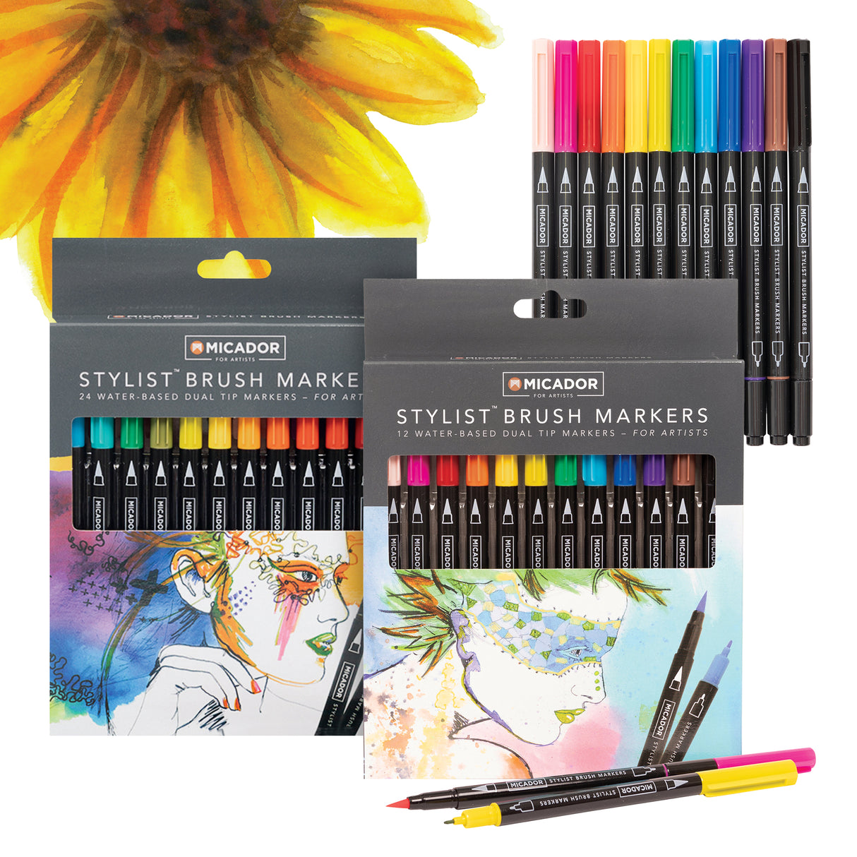 Micador Stylist Brush Markers