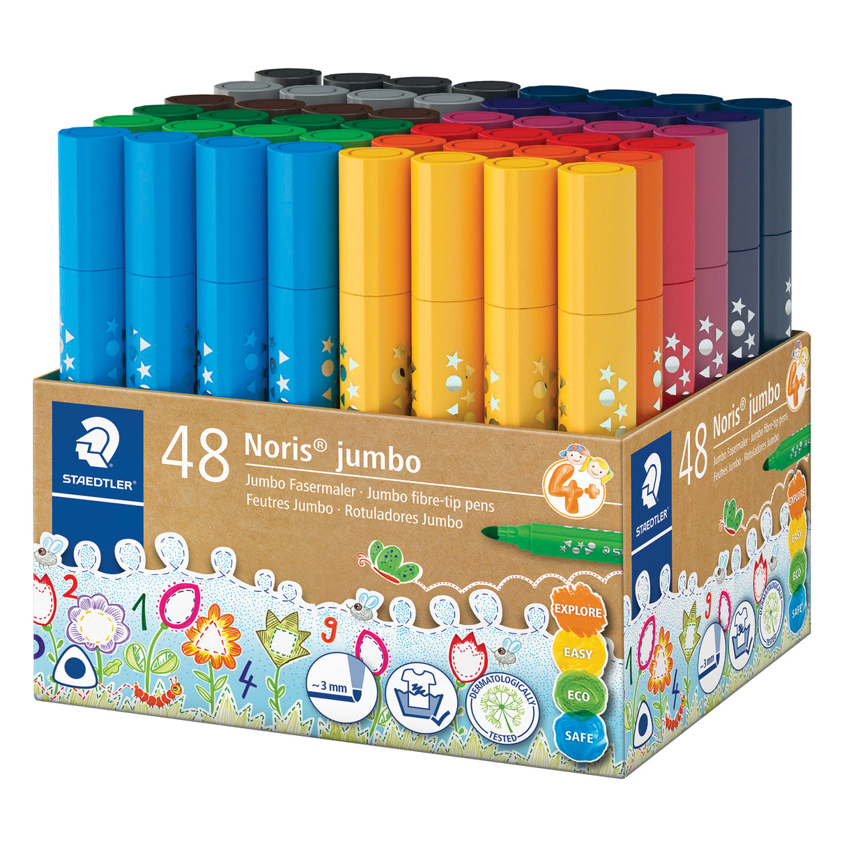 Staedtler Noris Triangular Markers Broad Classpack of 48 - Zart