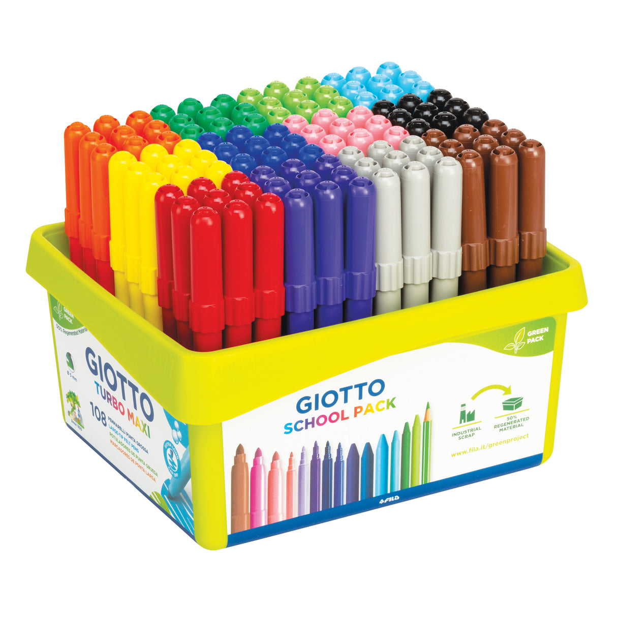 Giotto Turbo Maxi Markers Classpack of 108 - Zart