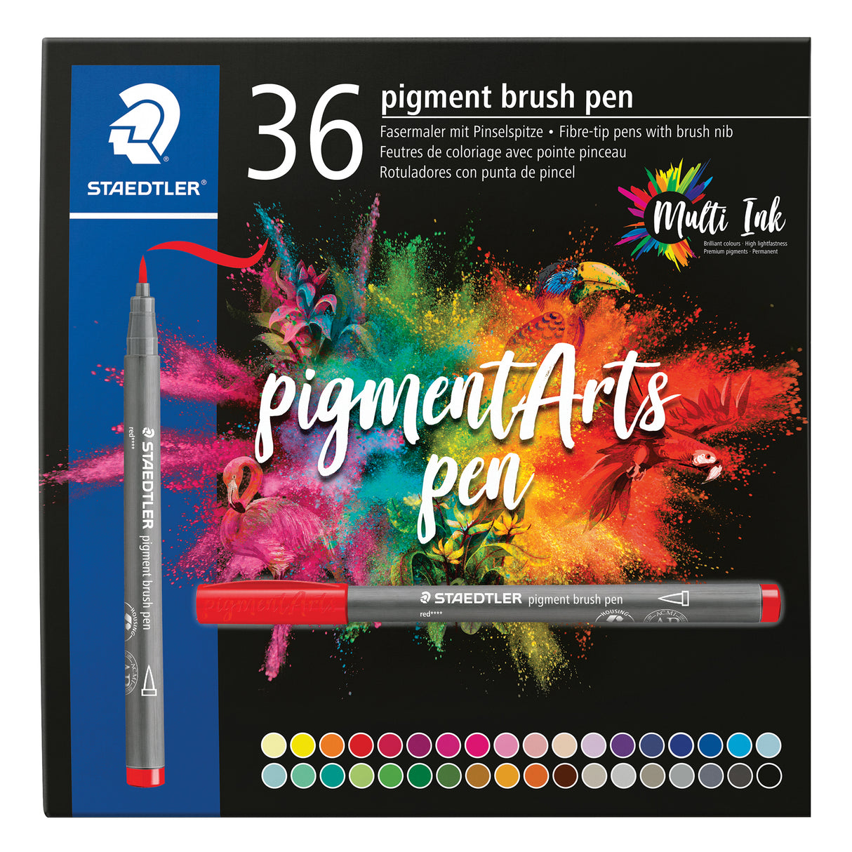 Staedtler Pigment Arts Brush Pens Pack of 36 - Zart