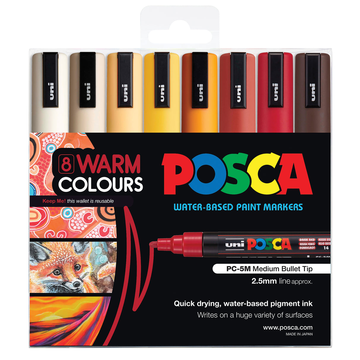 Posca Marker PC-5M Cool & Warm Colour Sets - Zart