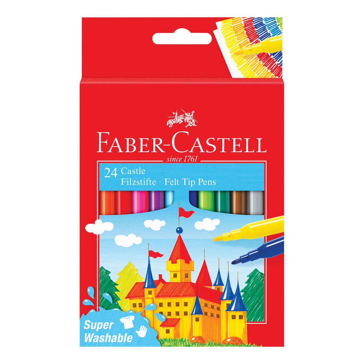 Faber-Castell Felt Tip Colour Markers Pack of 24