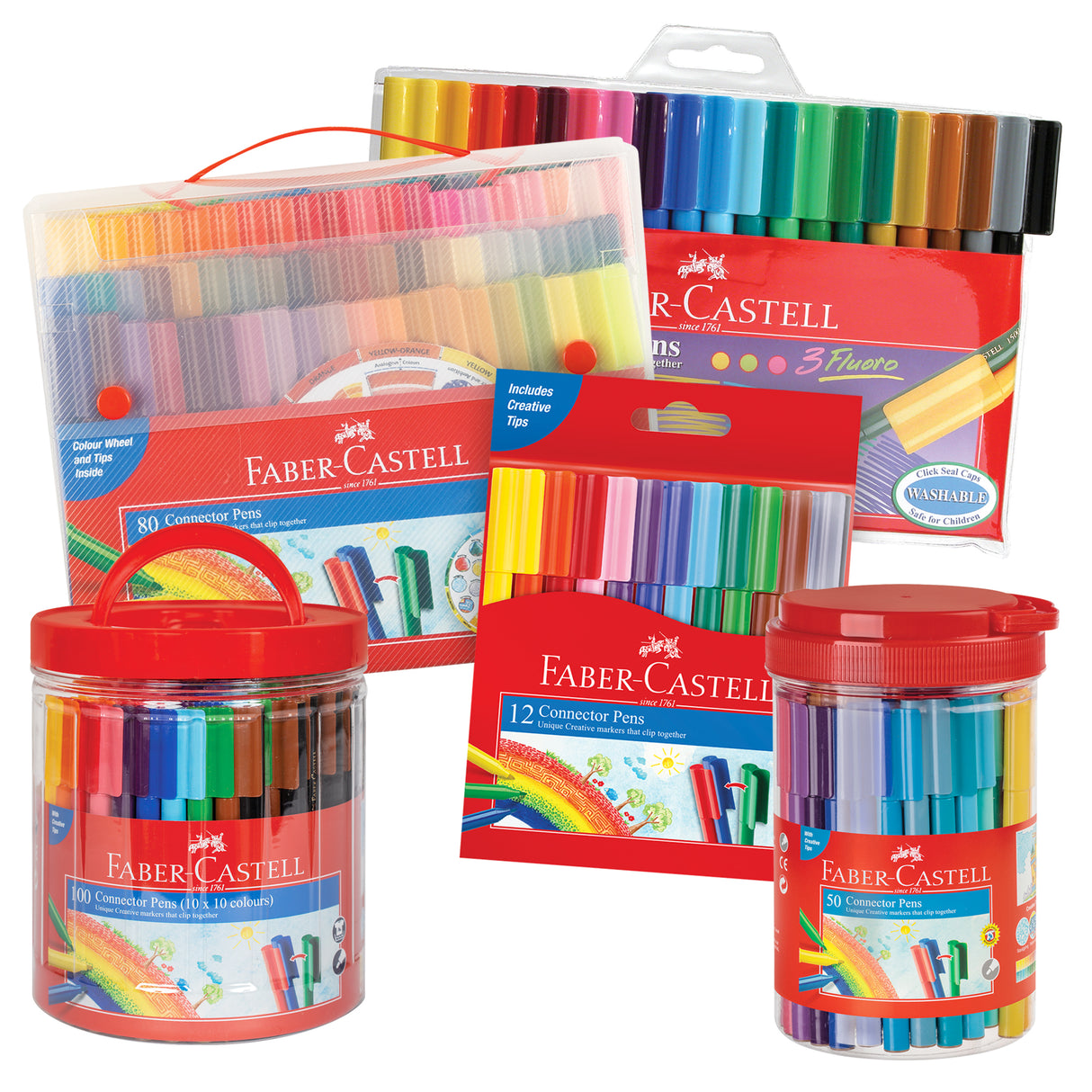 Faber-Castell Coloured Connector Pens Sets - Zart