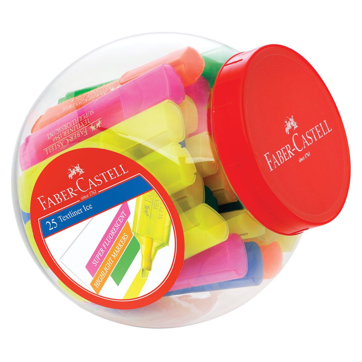 Faber-Castell Textliner Highlighters Ice Markers Pack of 25 - Zart