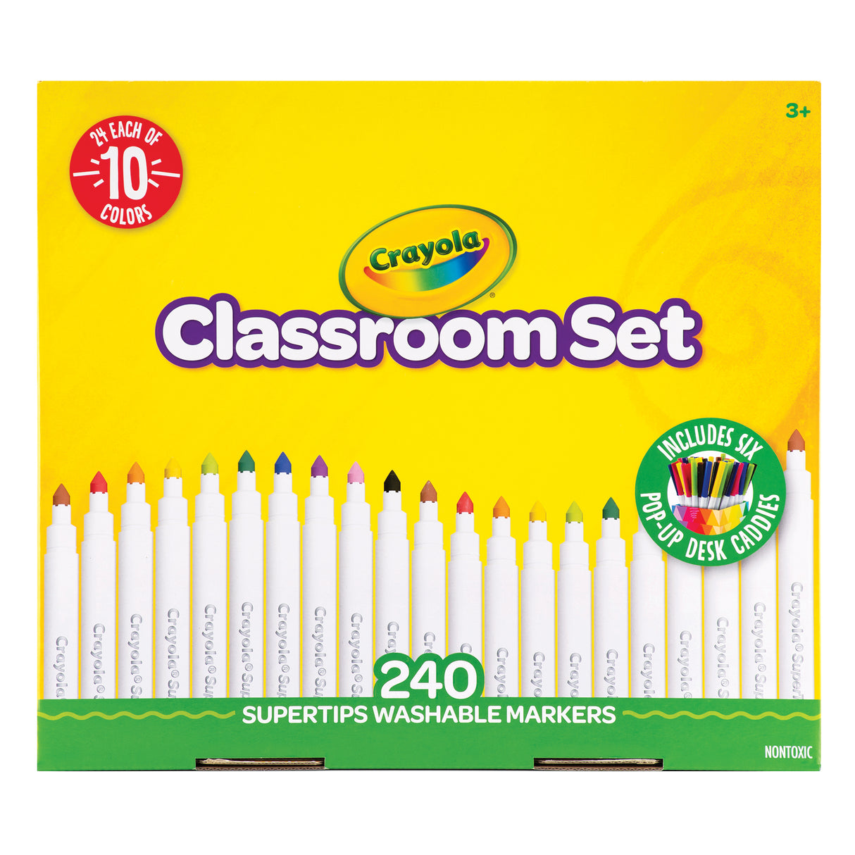 Crayola Supertips Marker with Desk Caddies Classpack of 240 - Zart