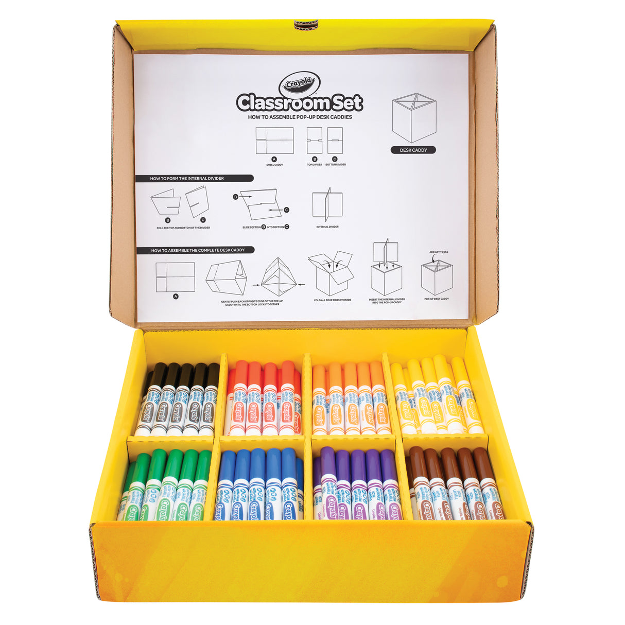 Crayola Broadline Marker with Desk Caddies Classpack of 120 - Zart