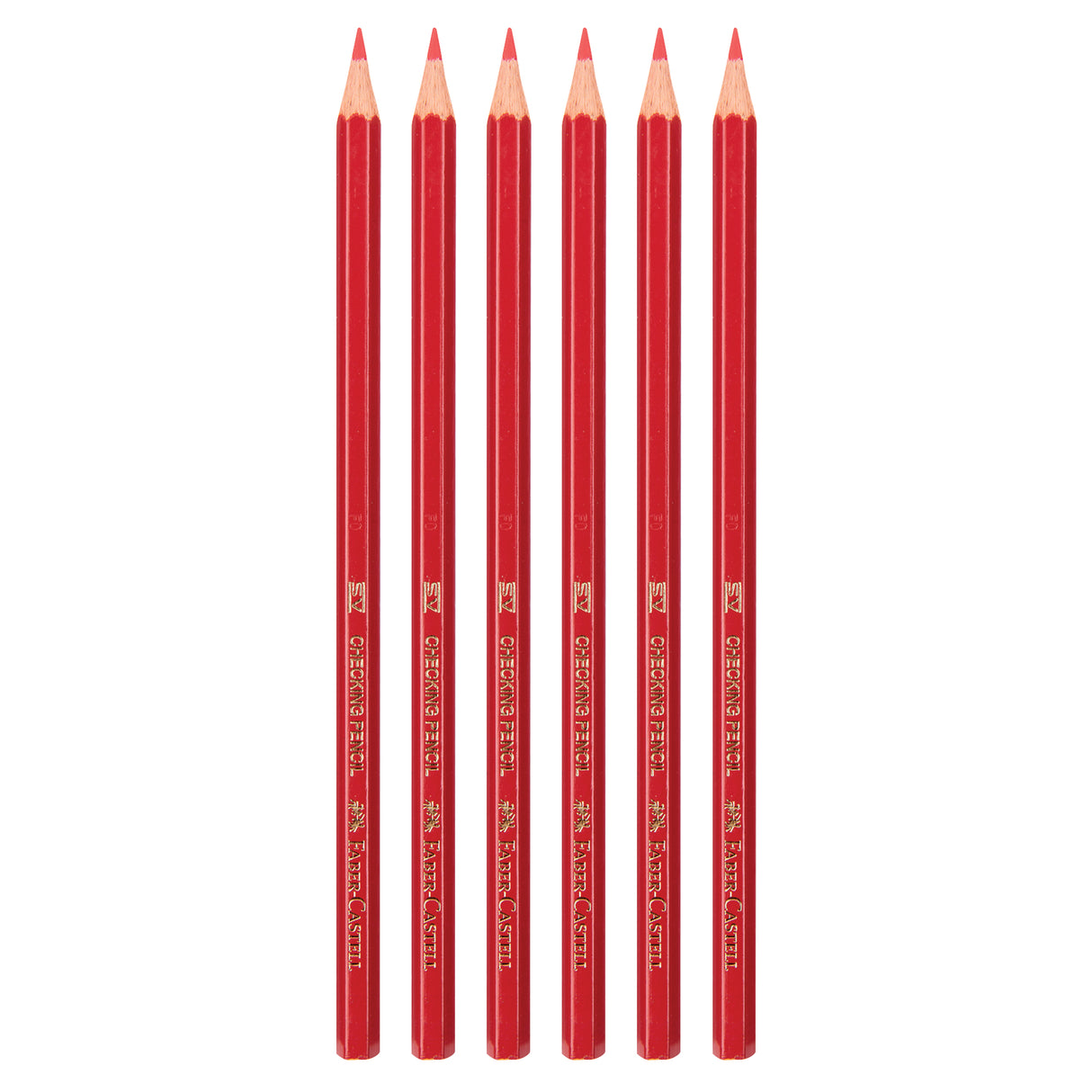 Faber-Castell Red Checking Pencil Pack of 6 - Zart