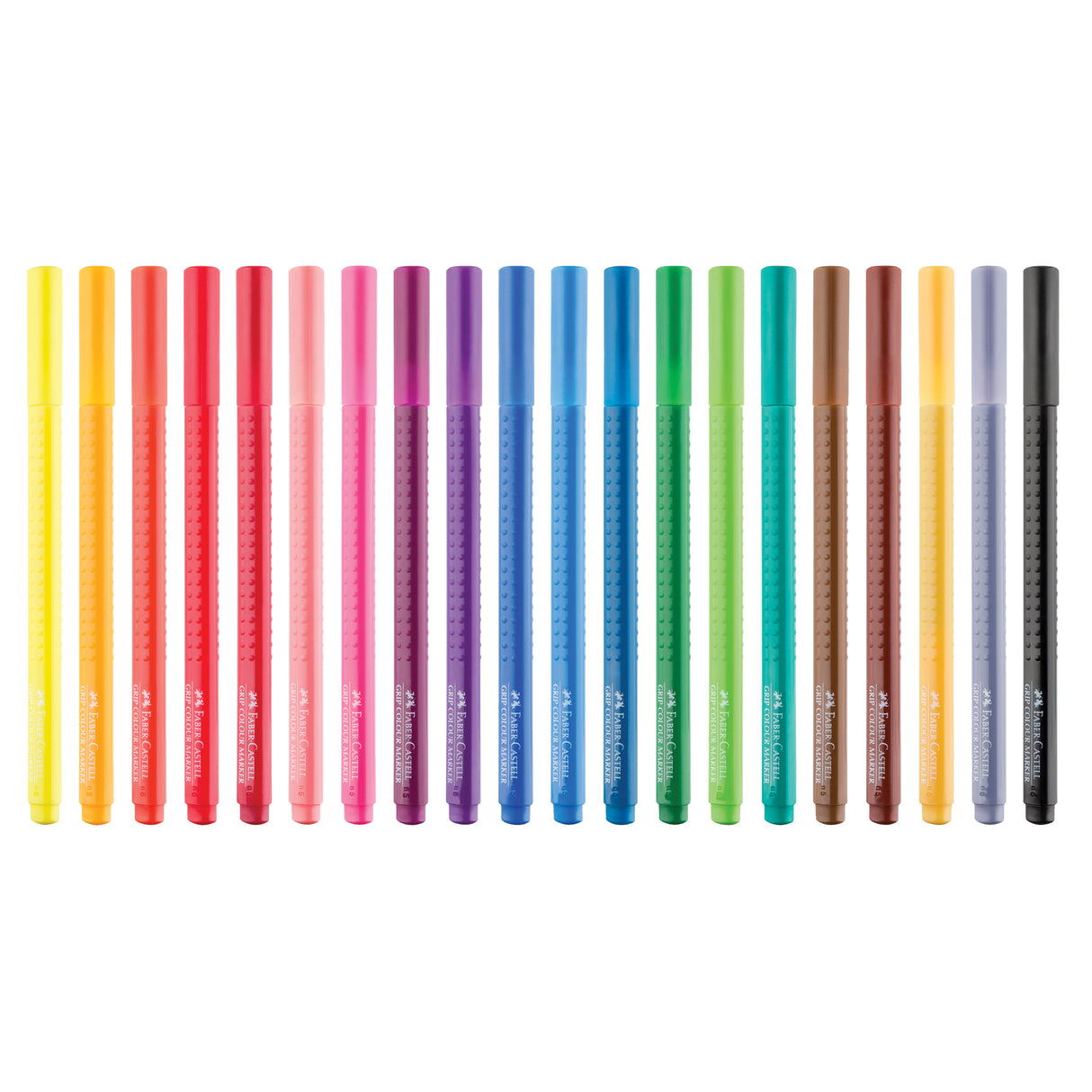 Faber-Castell Grip Triangular Coloured Markers Set of 20 - Zart