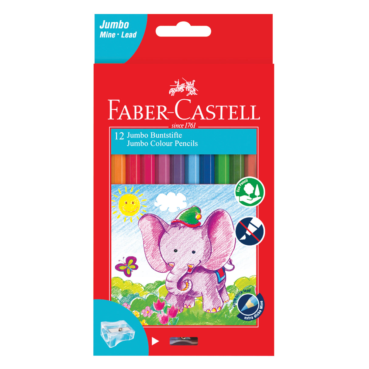 Faber Jumbo Colour Pencils Pack of 12 - Zart