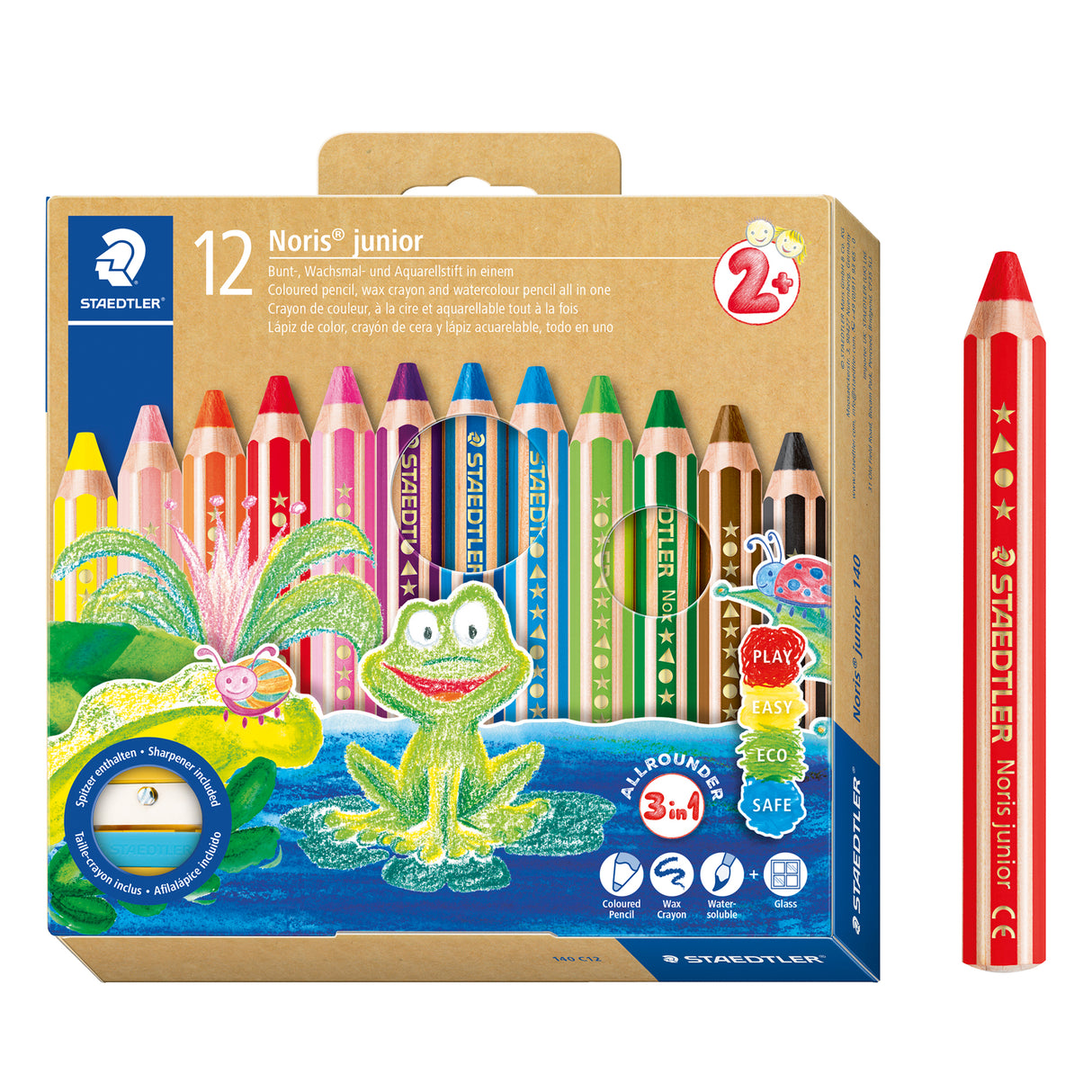 Staedtler Noris Junior 3-in-1 Pencils Pack of 12