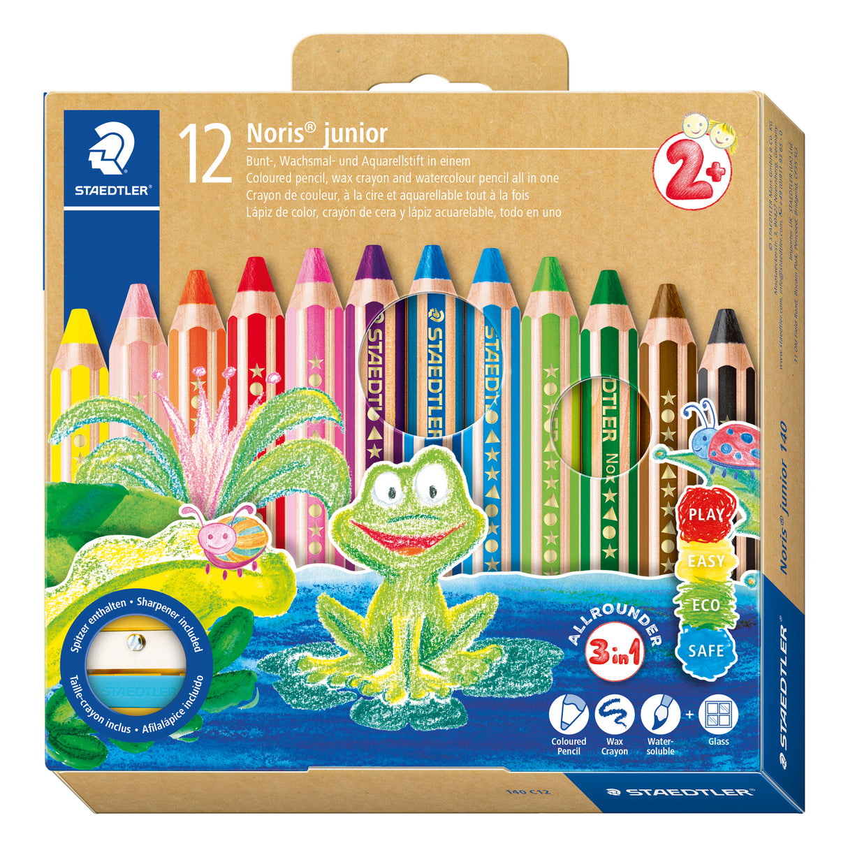 Staedtler Noris Junior 3-in-1 Pencils Pack of 12