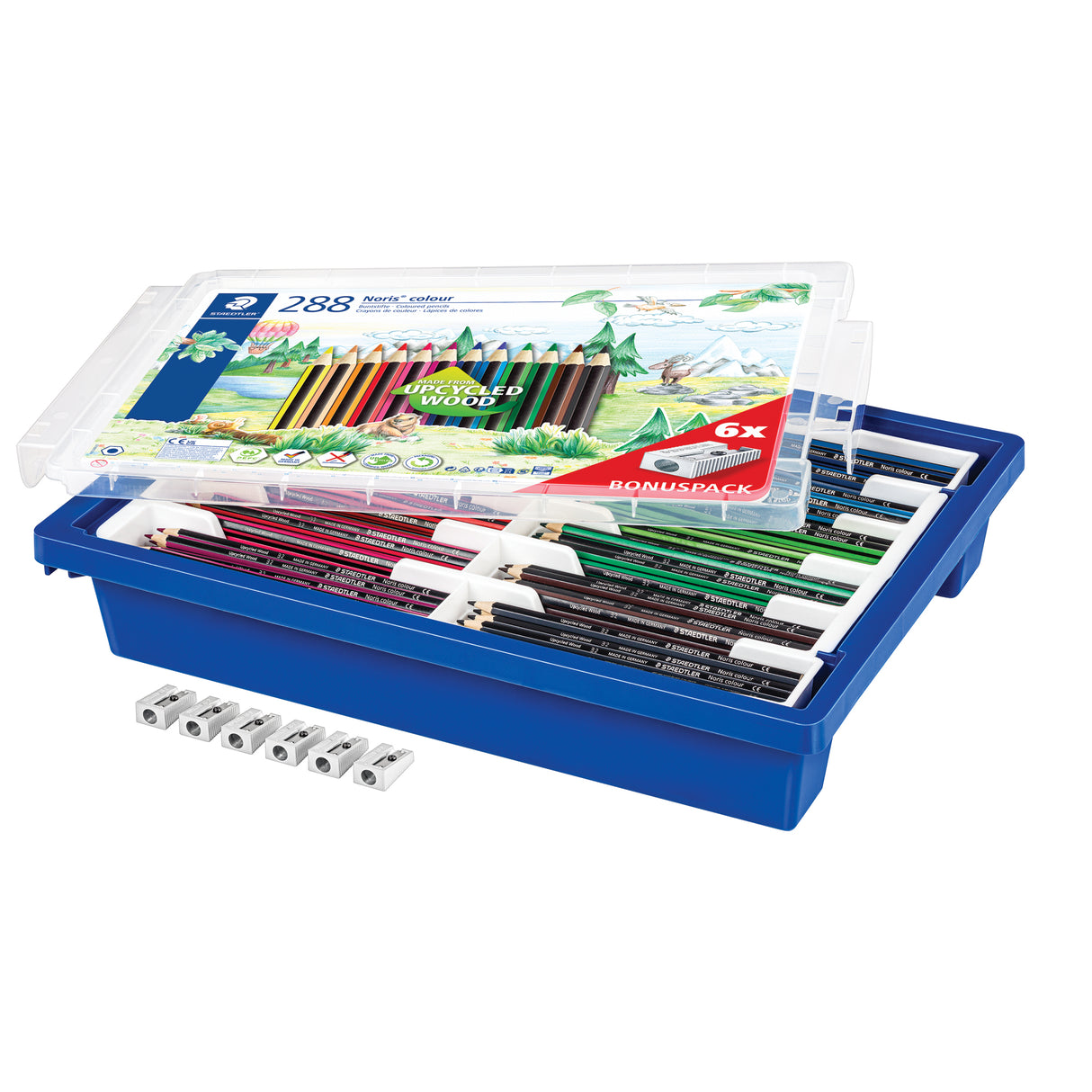 Staedtler Noris Coloured Pencils with Tote Tray Classpack of 288 - Zart