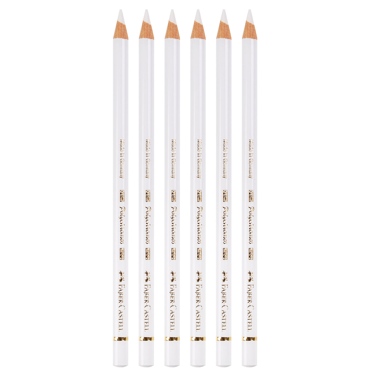 Faber-Castell Polychromos Colour Pencil White Pack of 6 - Zart