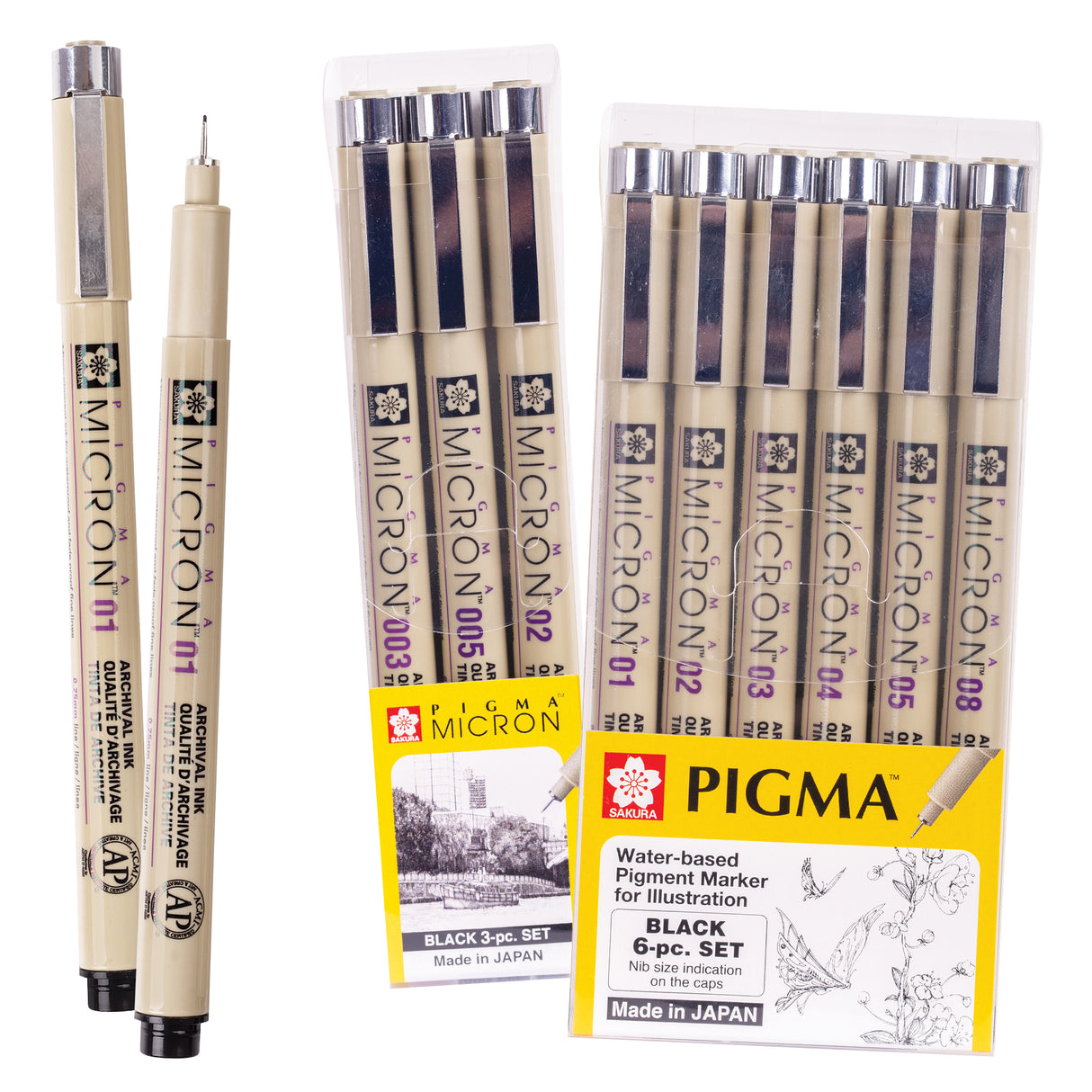 Sakura Pigma Micron Fineliner Assorted Pens - Zart
