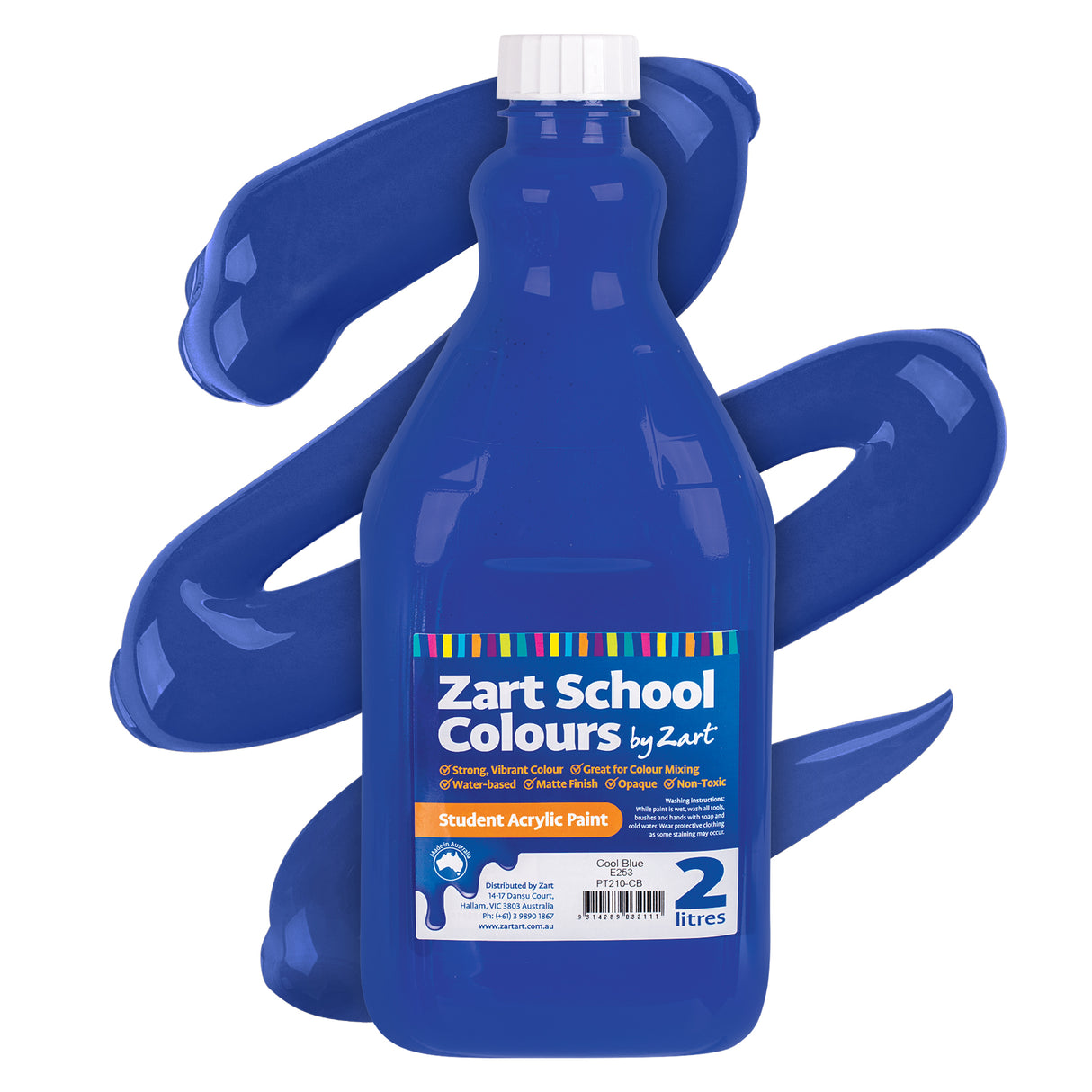Zart School Colours Acrylic Paint 2L - Zart