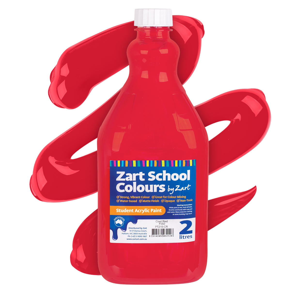 Zart School Colours Acrylic Paint 2L - Zart