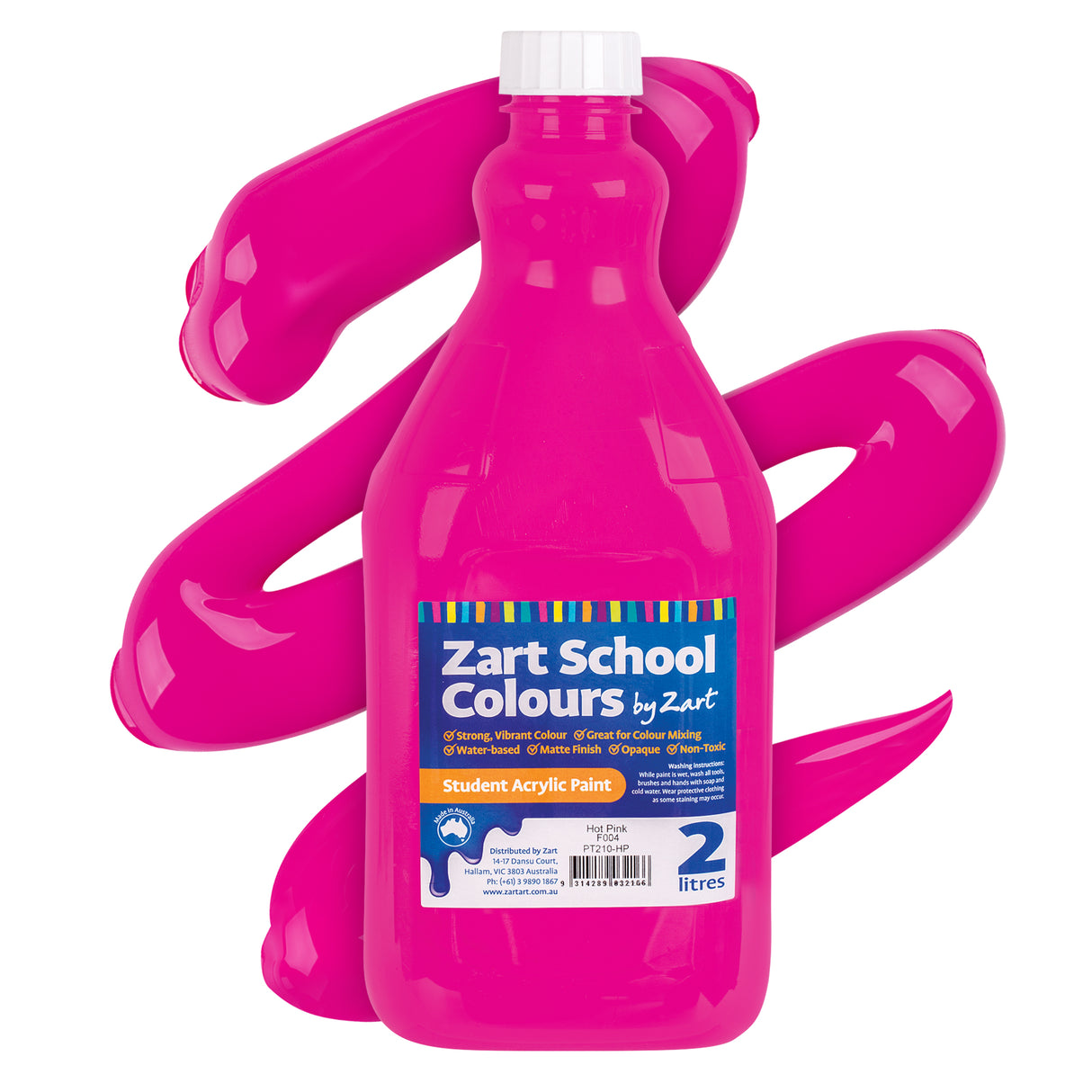 Zart School Colours Acrylic Paint 2L - Zart