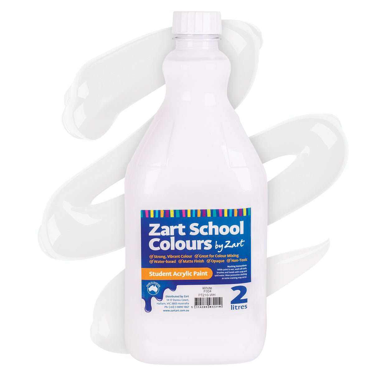 Zart School Colours Acrylic Paint 2L - Zart