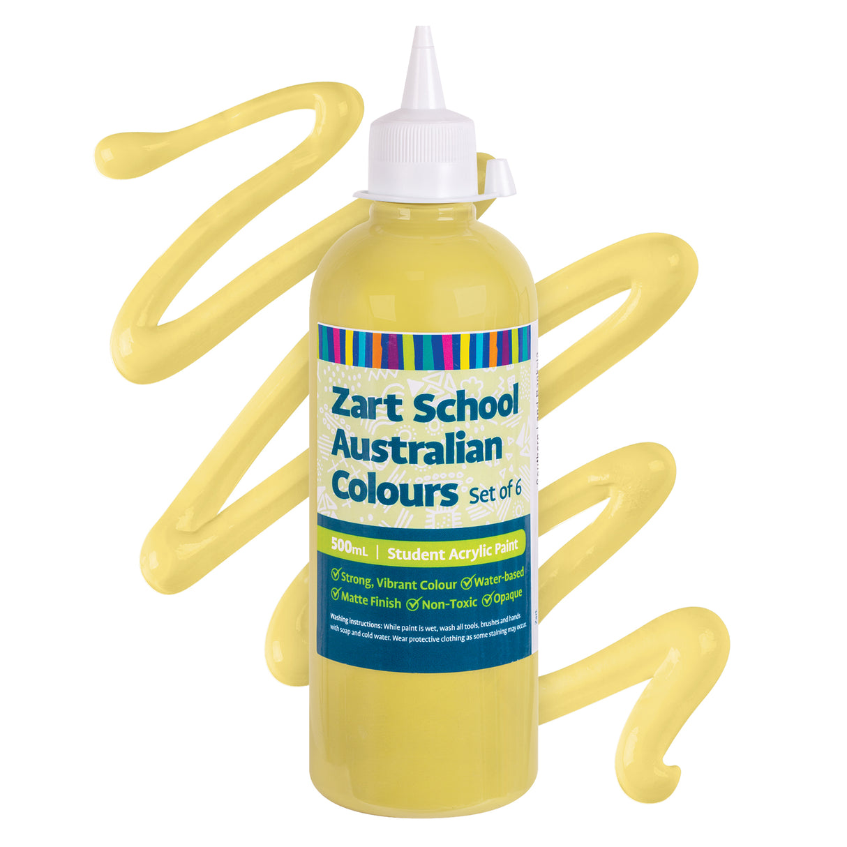 Zart School Australian Colours Acrylic Paint Set of 6 - Zart