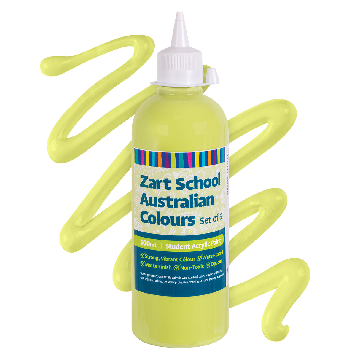 Zart School Australian Colours Acrylic Paint Set of 6 - Zart