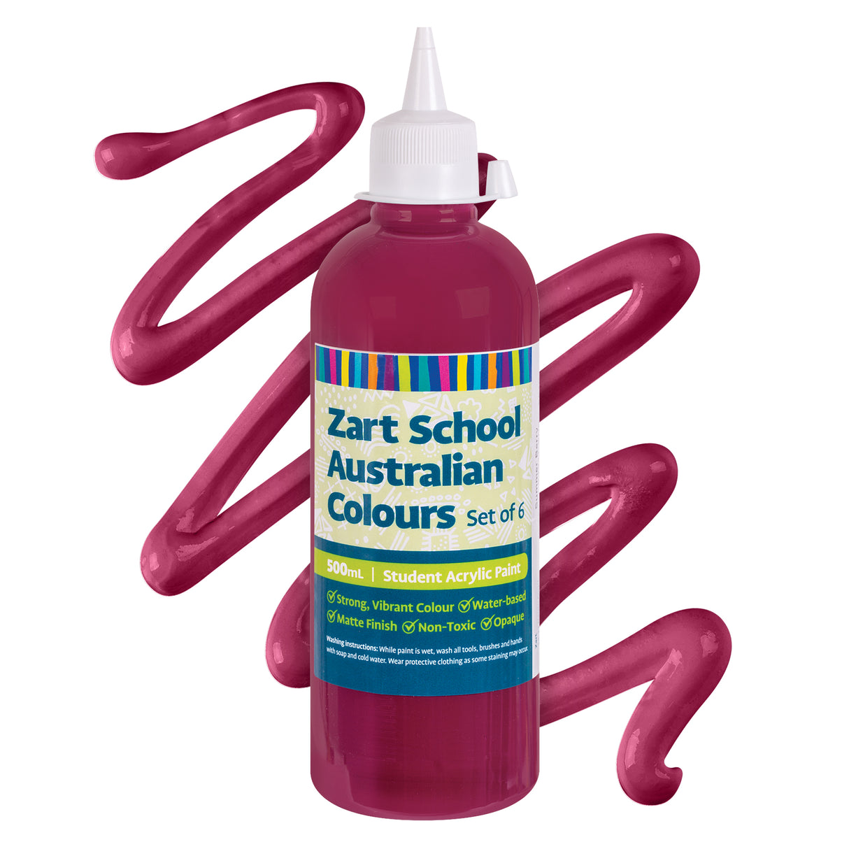 Zart School Australian Colours Acrylic Paint Set of 6 - Zart