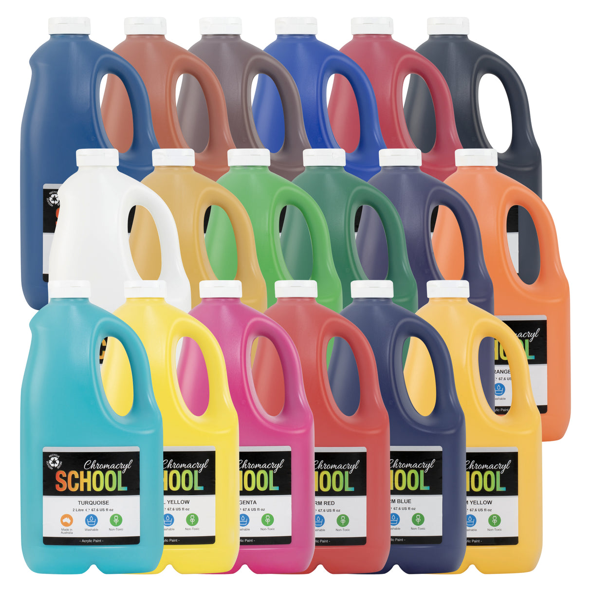 Chromacryl School Acrylic Paint Kit of 18