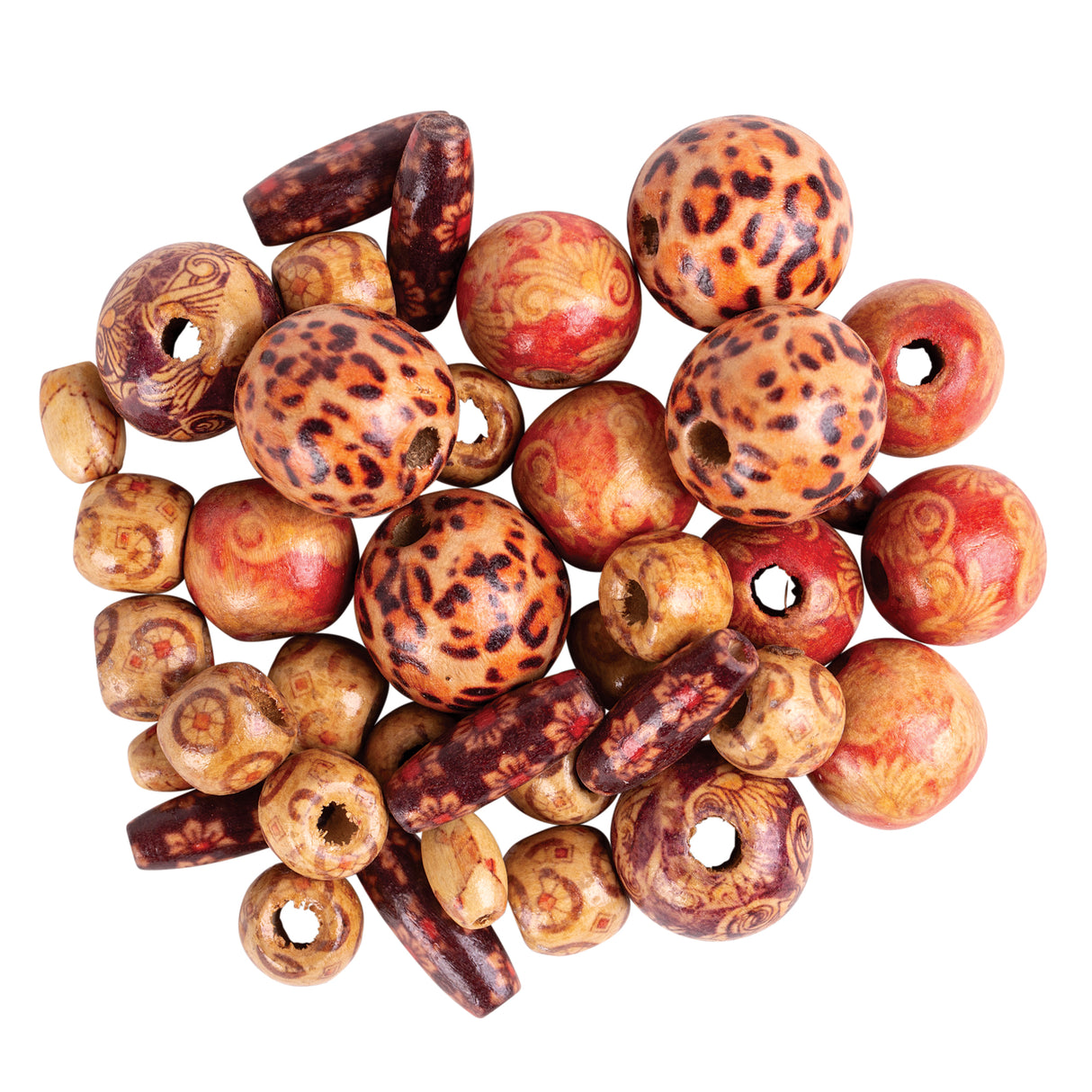 Wooden Tribal Beads Assorted 250g - Zart