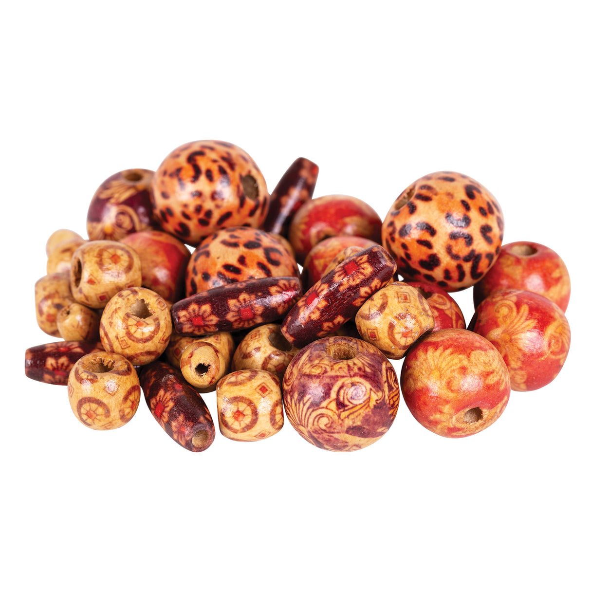 Wooden Tribal Beads Assorted 250g - Zart