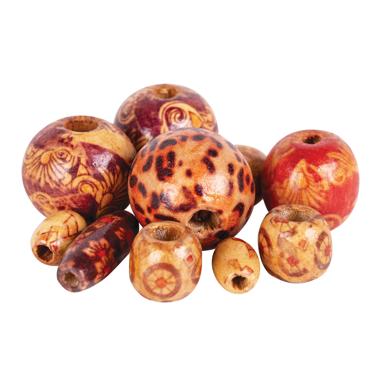 Wooden Tribal Beads Assorted 250g - Zart