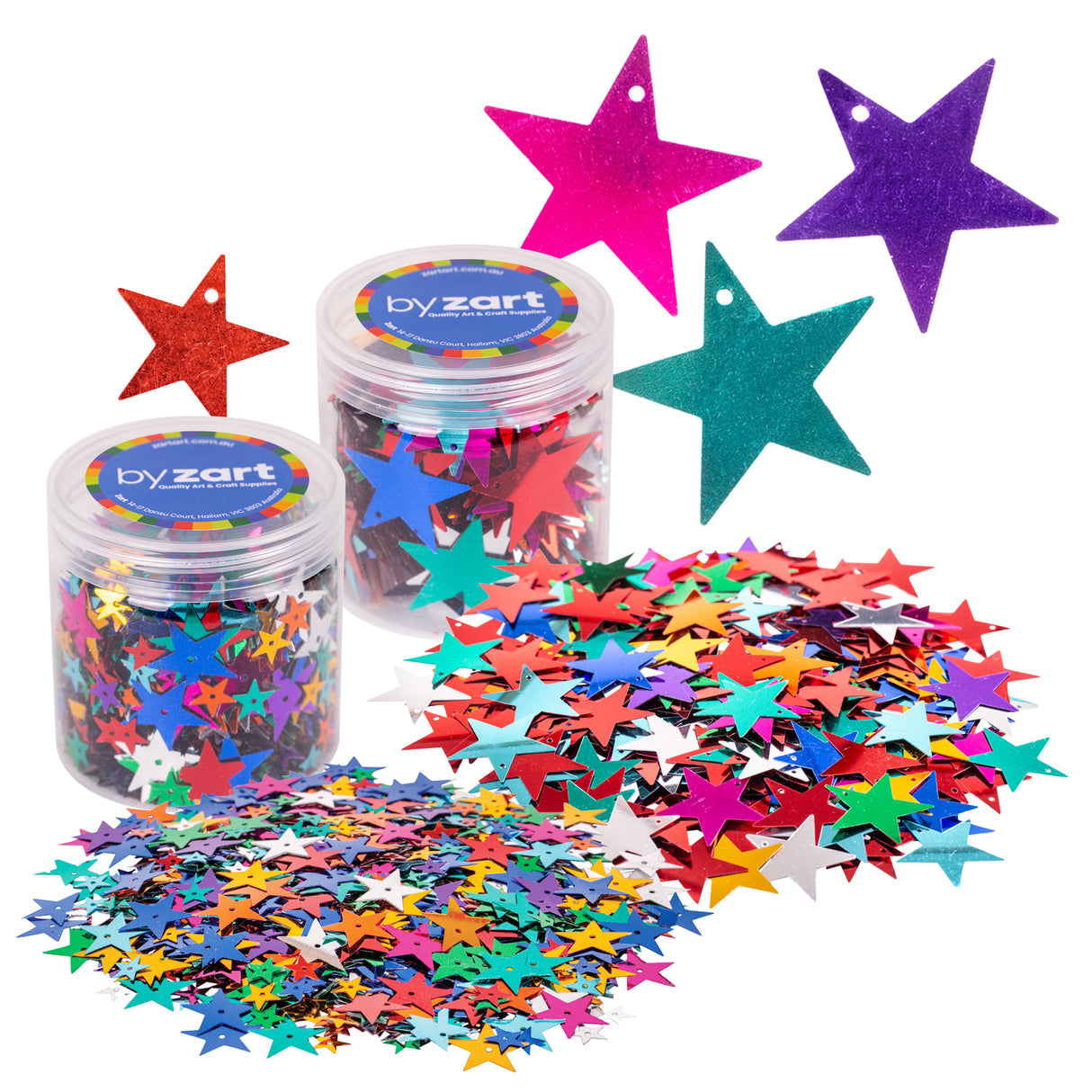 Zart Sequins in a Jar Stars 50g
