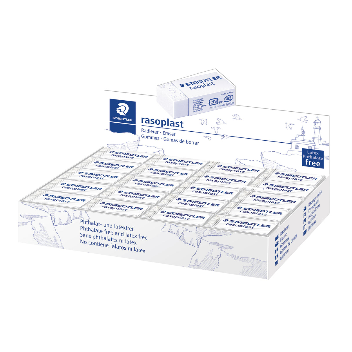 Staedtler Rasoplast Pencil Eraser Small Pack of 40 - Zart