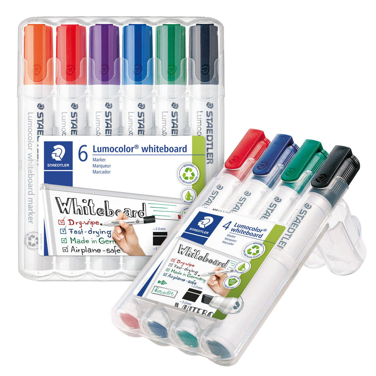 Staedtler Lumocolor Whiteboard Markers Chisel Tip Assorted Colours - Zart