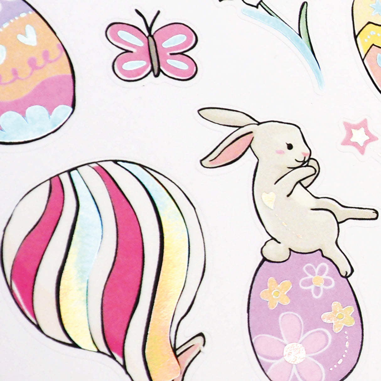 Easter Stickers Spring Bunnies 31 Pieces - Zart