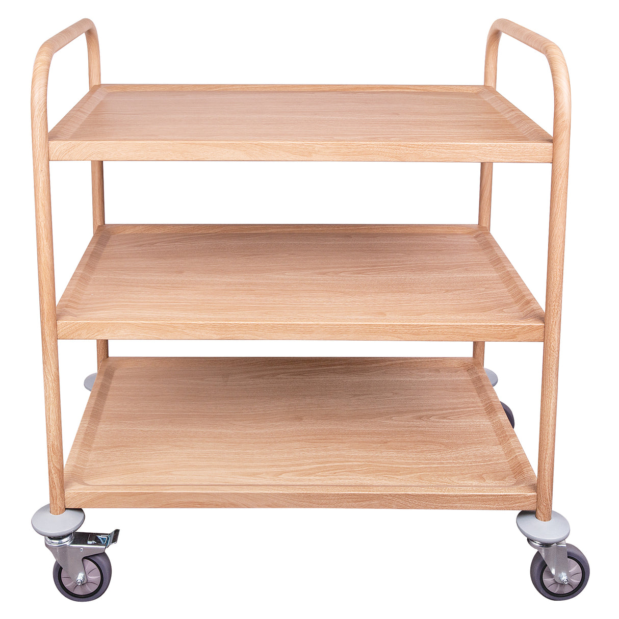 Wood Look 3 Tier Classroom Metal Trolley - Zart
