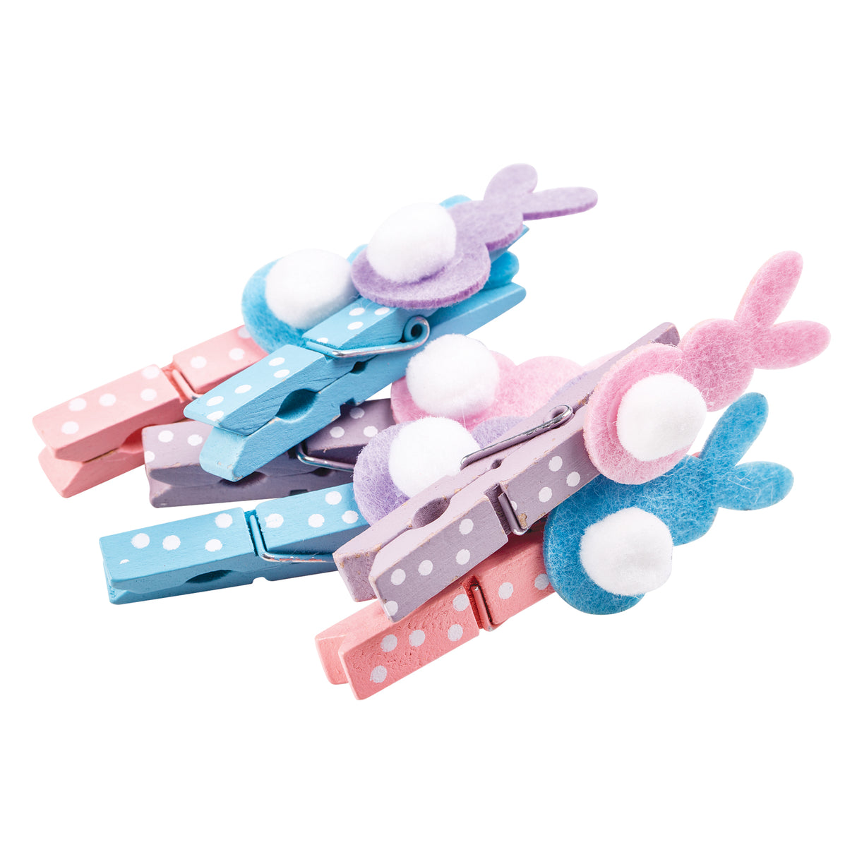 Wooden Bunny Decoration Pegs Pack of 6 - Zart