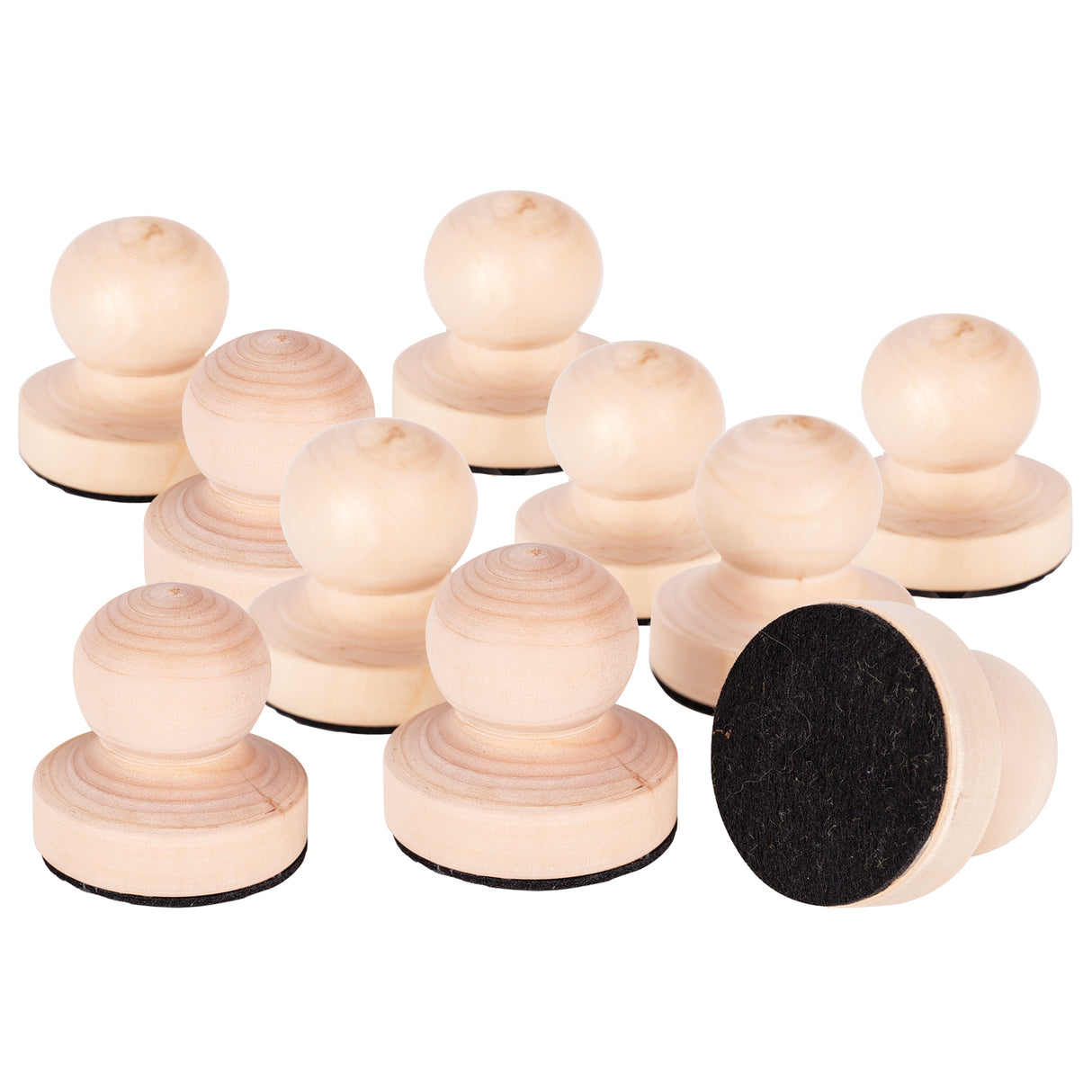 Wooden Button Brayer Pack of 10 - Zart