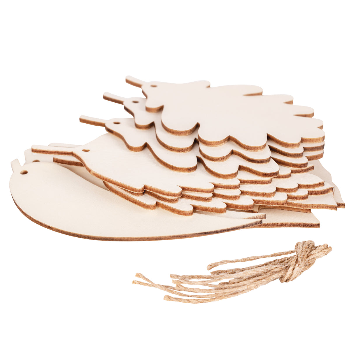 Wooden Leaf Adornments Pack of 24 - Zart