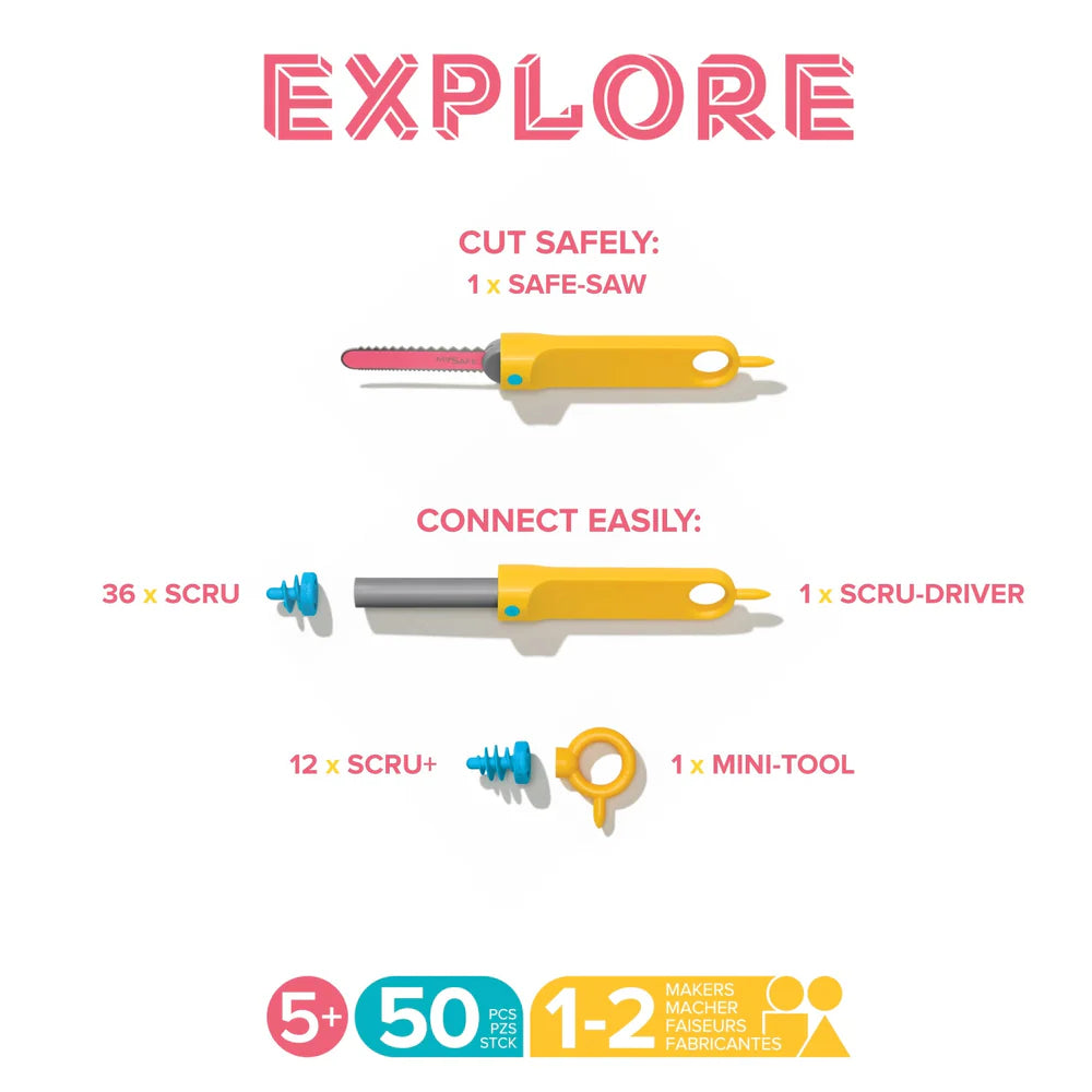 Makedo Explore Kit 50 pieces - Zart