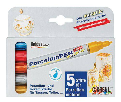 Kreul Porcelain Markers Pack of 5 - Zart